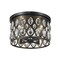 Z-Lite Dealey 4 Light Flush Mount, Matte Black + Clear Crystal 6010F15MB - alternate 5
